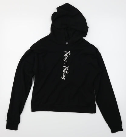 New Look Girls Black   Pullover Hoodie Size M