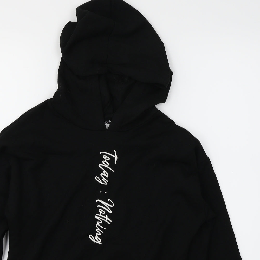 New Look Girls Black   Pullover Hoodie Size M