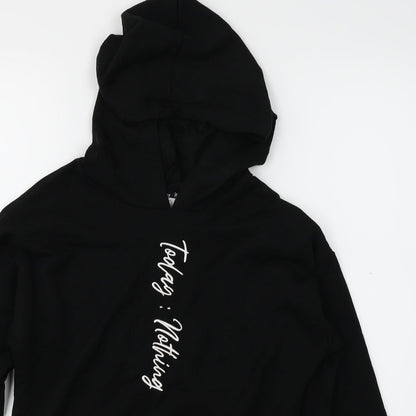 New Look Girls Black   Pullover Hoodie Size M