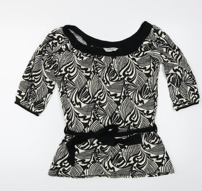 Atmoshpere Womens Black Paisley  Basic T-Shirt Size 14