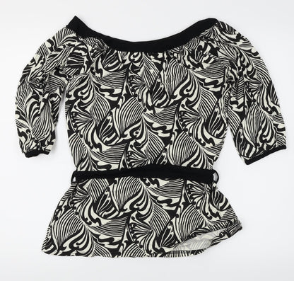 Atmoshpere Womens Black Paisley  Basic T-Shirt Size 14