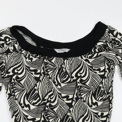 Atmoshpere Womens Black Paisley  Basic T-Shirt Size 14