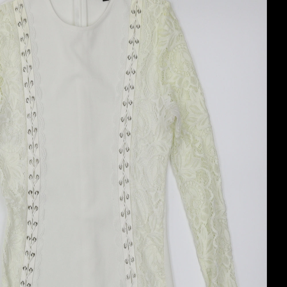 Misspap Womens White   Bodycon  Size 8