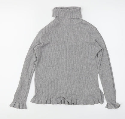 Primark Girls Grey  Knit Henley Jumper Size 12-13 Years