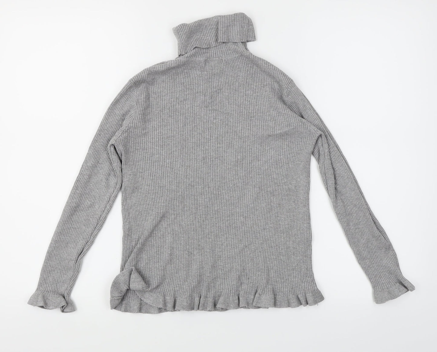 Primark Girls Grey  Knit Henley Jumper Size 12-13 Years