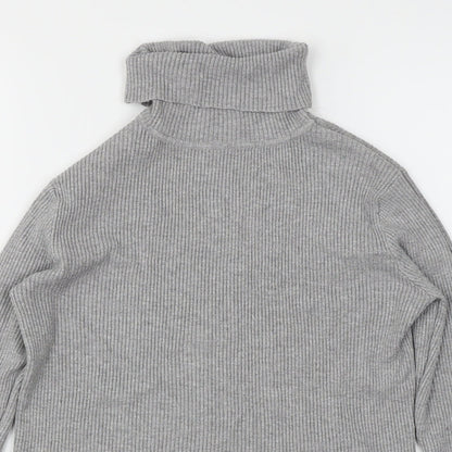 Primark Girls Grey  Knit Henley Jumper Size 12-13 Years