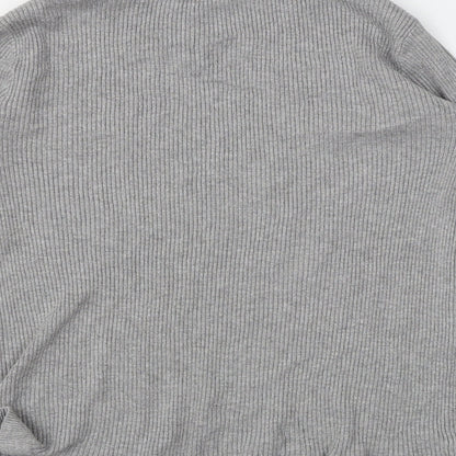 Primark Girls Grey  Knit Henley Jumper Size 12-13 Years
