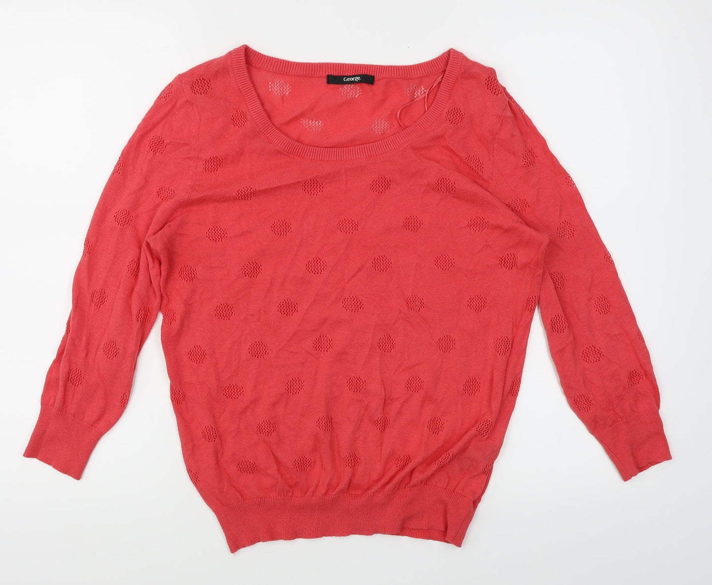 George Womens Pink  Knit Shrug Jumper Size 10