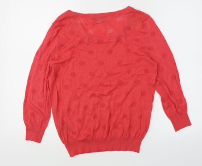 George Womens Pink  Knit Shrug Jumper Size 10