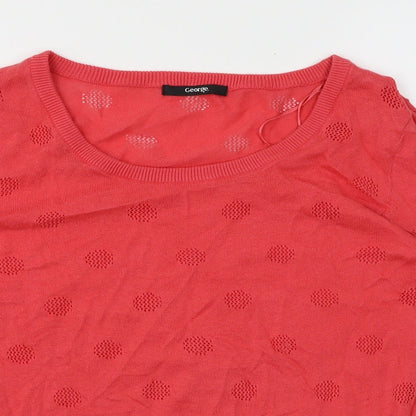 George Womens Pink  Knit Shrug Jumper Size 10