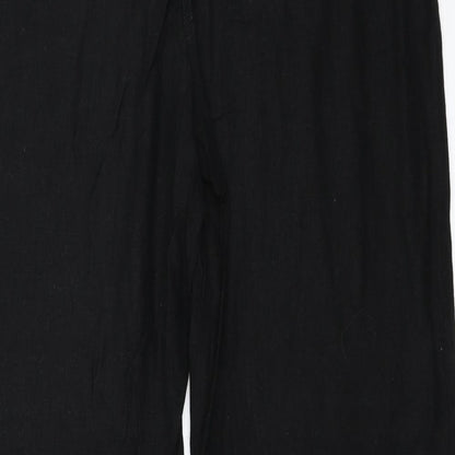 Womens UK Size 14 Papaya Regular Fit  Black Trousers