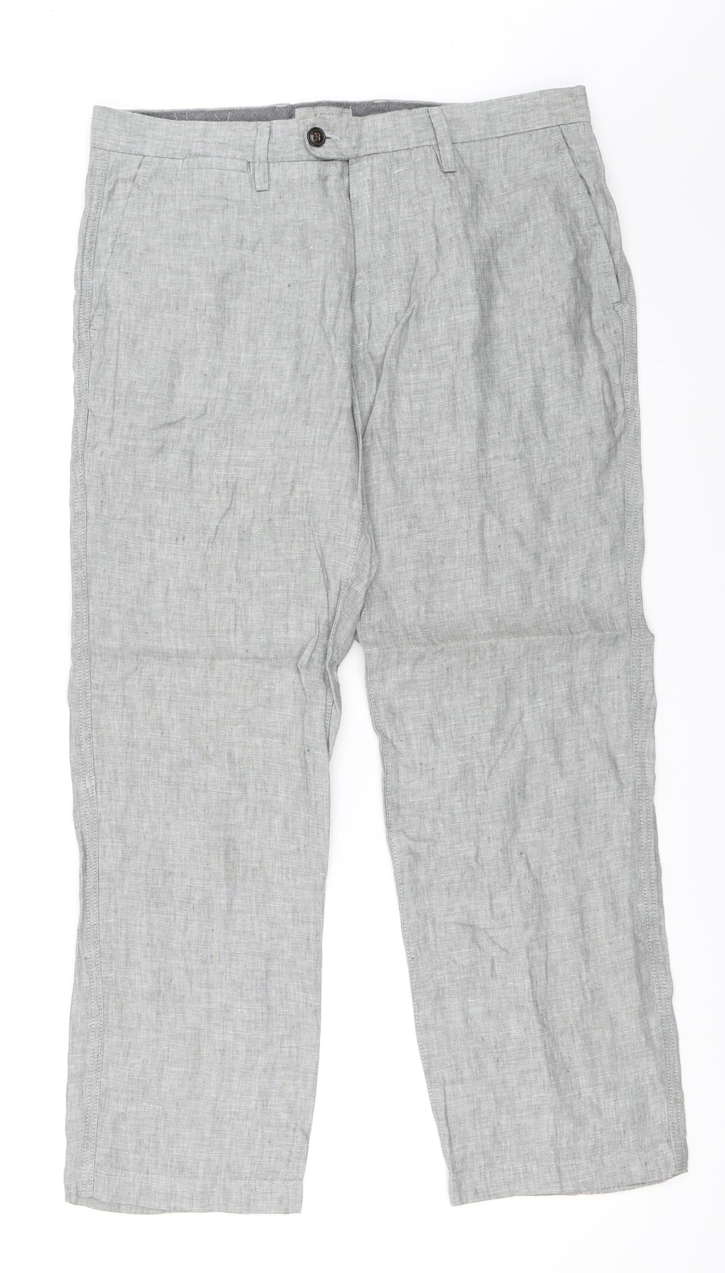Womens UK Size 34 in Marks and Spencer Regular Fit  Grey Trousers