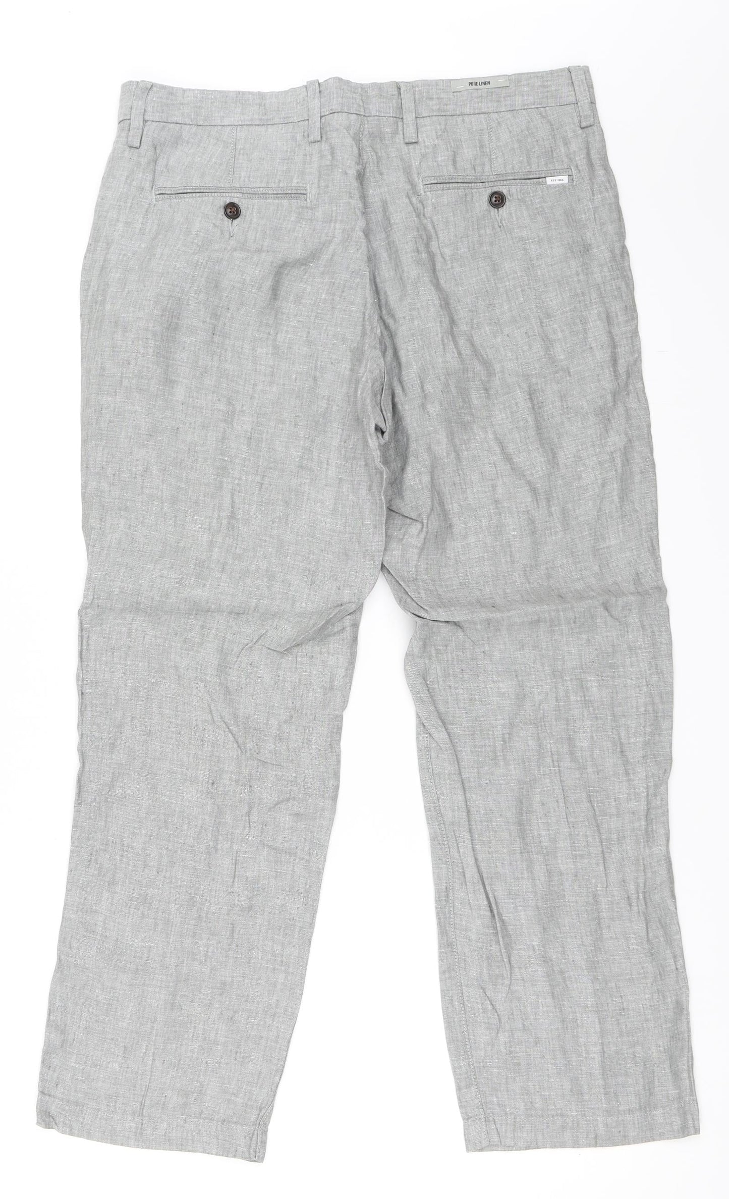 Womens UK Size 34 in Marks and Spencer Regular Fit  Grey Trousers