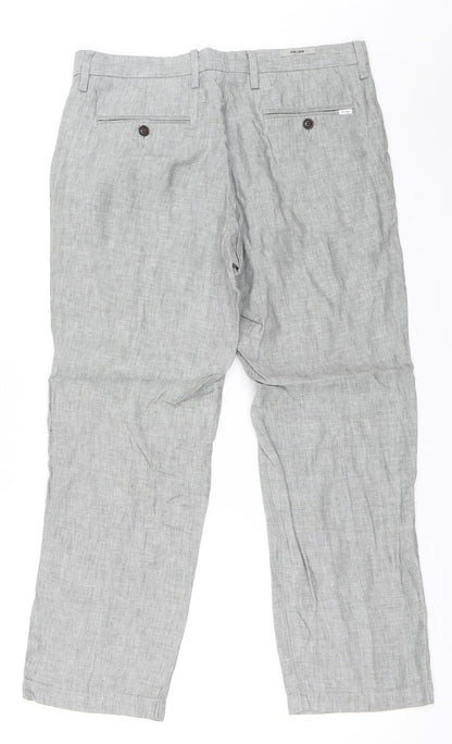 Womens UK Size 34 in Marks and Spencer Regular Fit  Grey Trousers