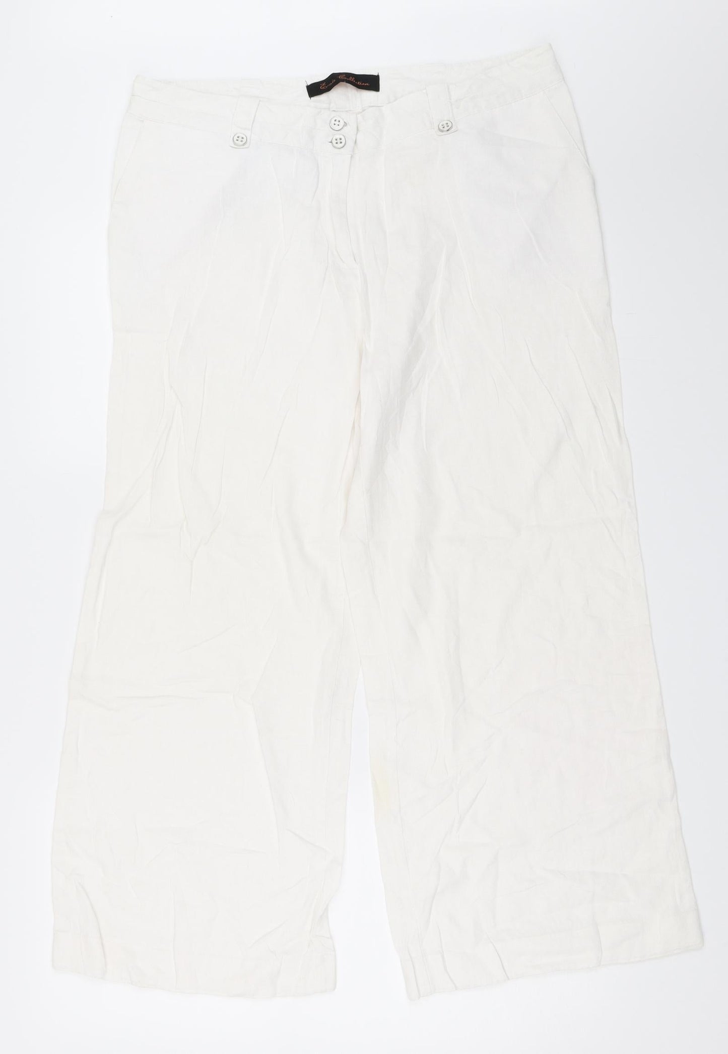 Womens UK Size 14 Evie Regular Fit  White Trousers