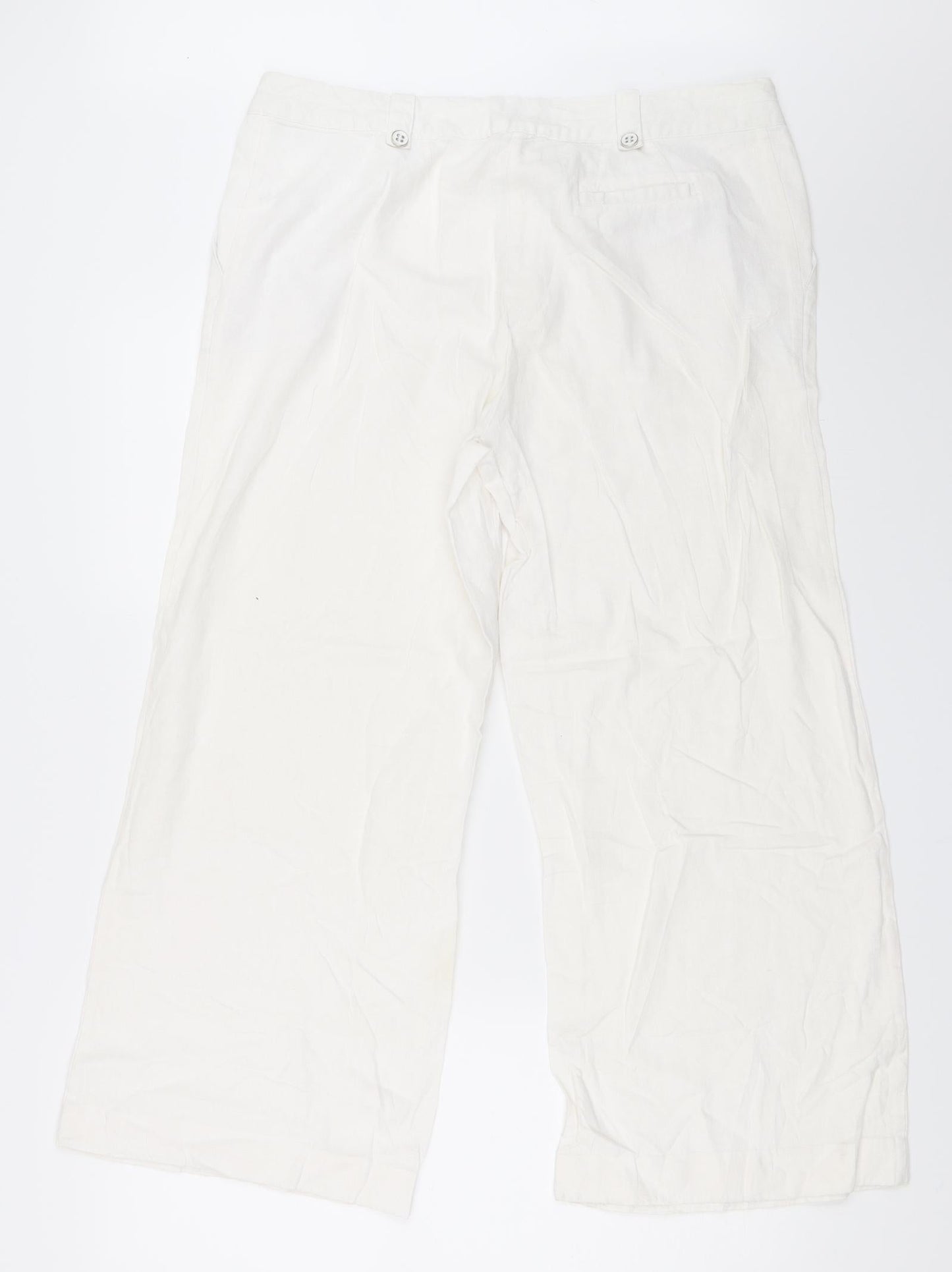 Womens UK Size 14 Evie Regular Fit  White Trousers