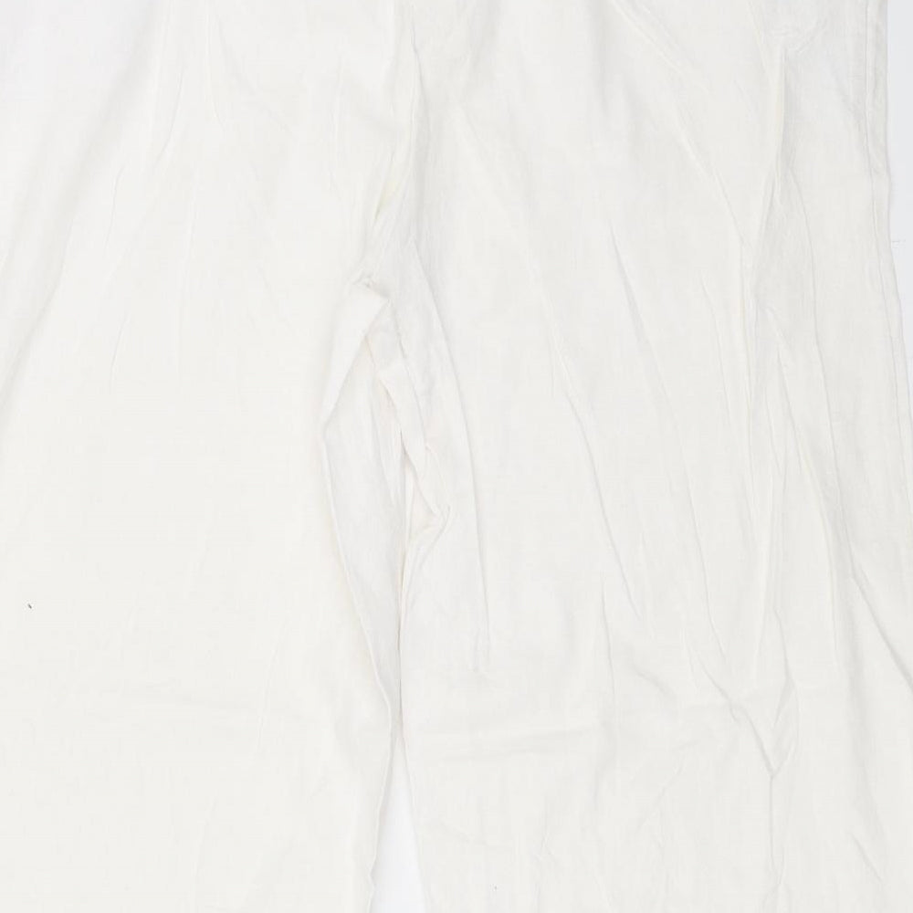 Womens UK Size 14 Evie Regular Fit  White Trousers