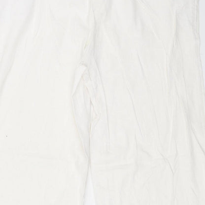 Womens UK Size 14 Evie Regular Fit  White Trousers