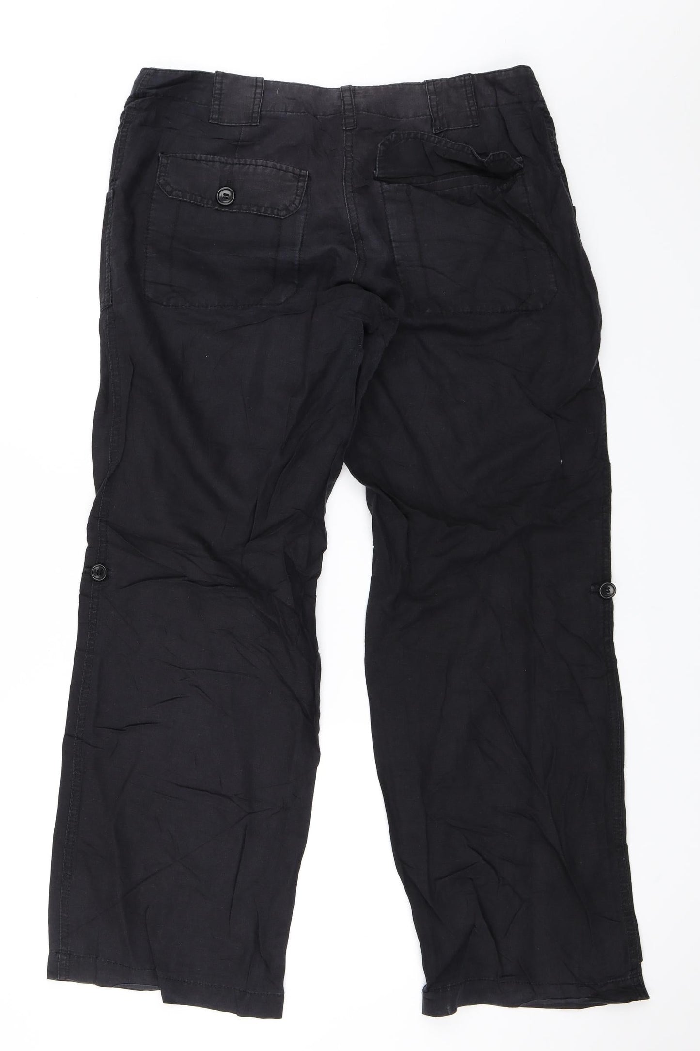 Womens UK Size 40 H&M Regular Fit  Black Trousers