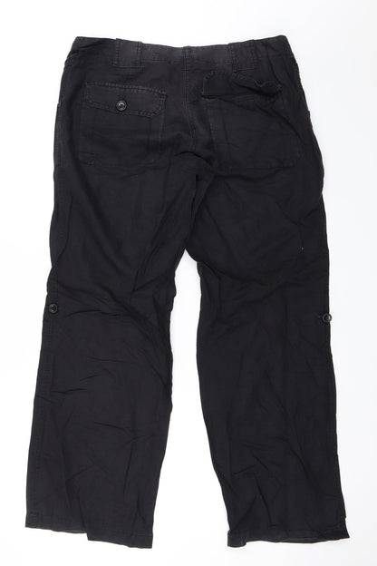 Womens UK Size 40 H&M Regular Fit  Black Trousers