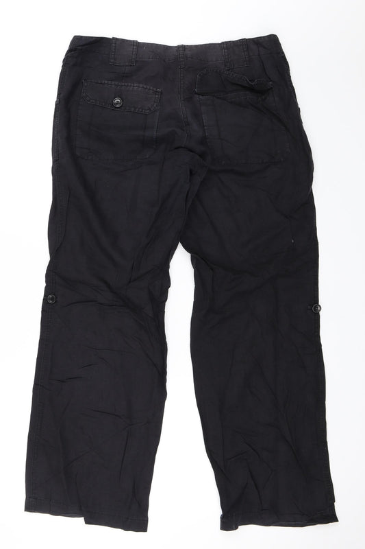 Womens UK Size 40 H&M Regular Fit  Black Trousers
