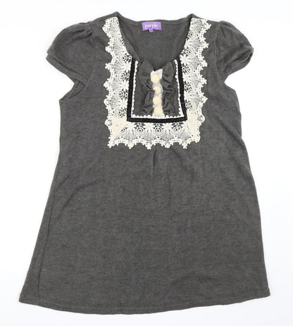 Purple Womens Grey   Shift  Size L