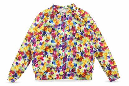 Womens Multicoloured Floral  Full Zip Sweatshirt Size 14