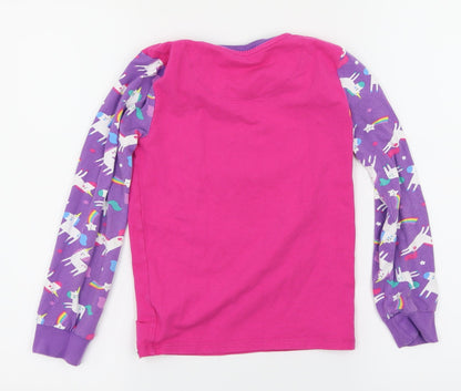 Harry Bear Girls Pink Solid  Top Pyjama Top Size 8 Years  - Unicorns
