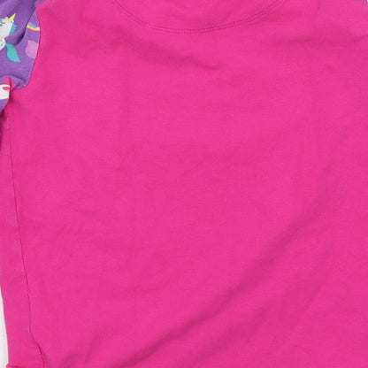 Harry Bear Girls Pink Solid  Top Pyjama Top Size 8 Years  - Unicorns