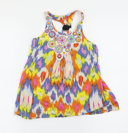 M&S Girls Multicoloured Batik  Camisole Dress Shirt Size 9 Years