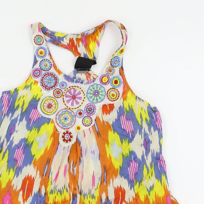 M&S Girls Multicoloured Batik  Camisole Dress Shirt Size 9 Years
