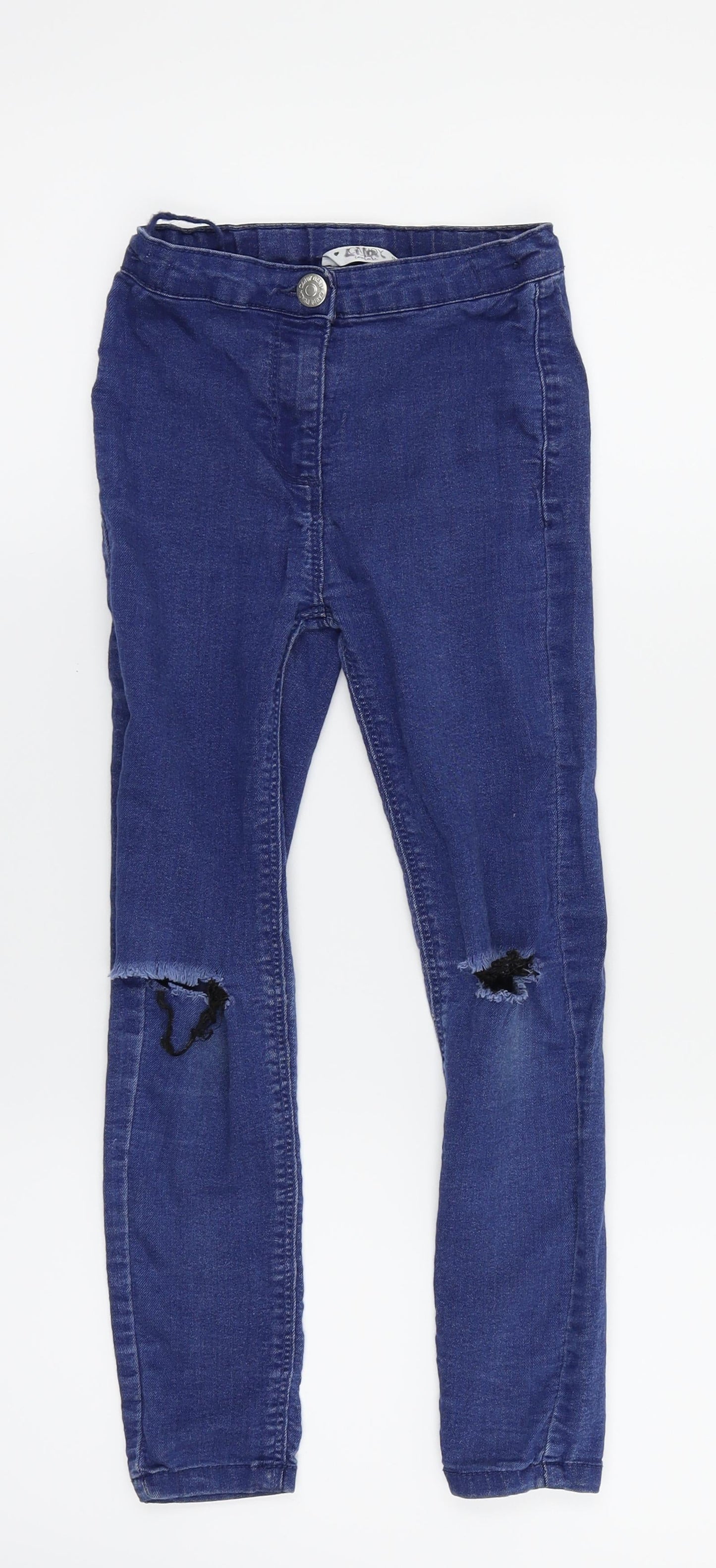 Candy Couture Girls Blue   Skinny Jeans Size 9 Years - Ripped