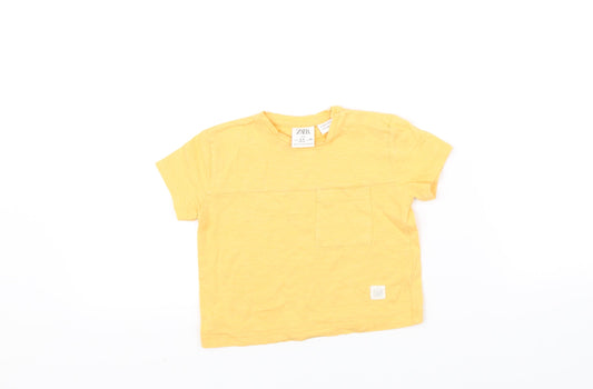 Zara  Yellow   Basic T-Shirt Size 6-9 Months
