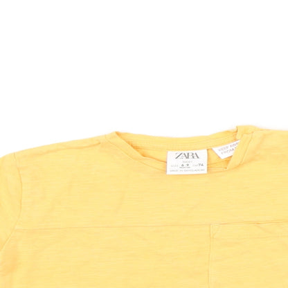 Zara  Yellow   Basic T-Shirt Size 6-9 Months
