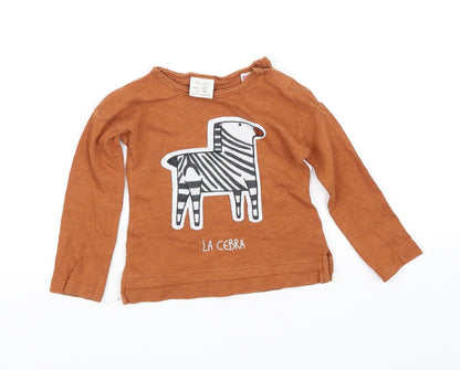 Zara  Yellow   Basic T-Shirt Size 3-6 Months