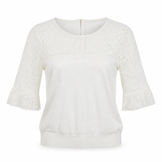 Womens UK Size 12 Roman White Basic Blouse