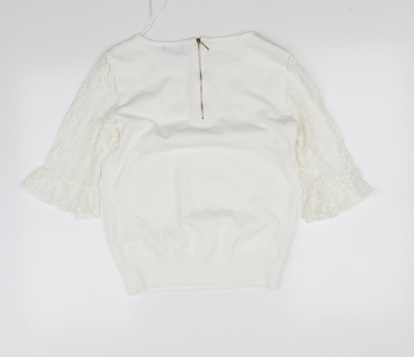 Womens UK Size 12 Roman White Basic Blouse