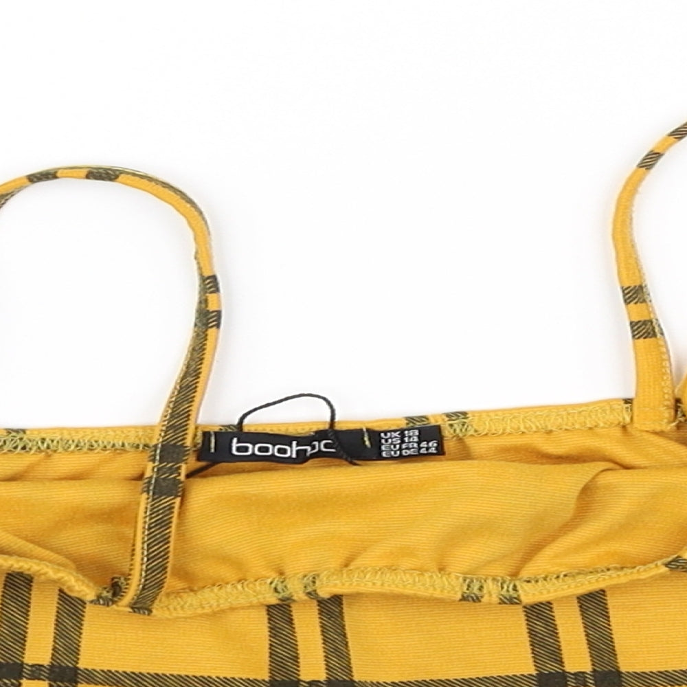 Womens UK Size 16 Boohoo Orange Basic Blouse