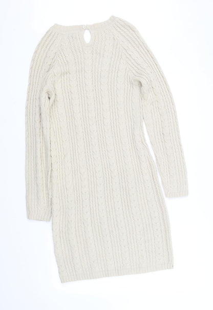 H&M Womens Beige   Fit & Flare  Size 8
