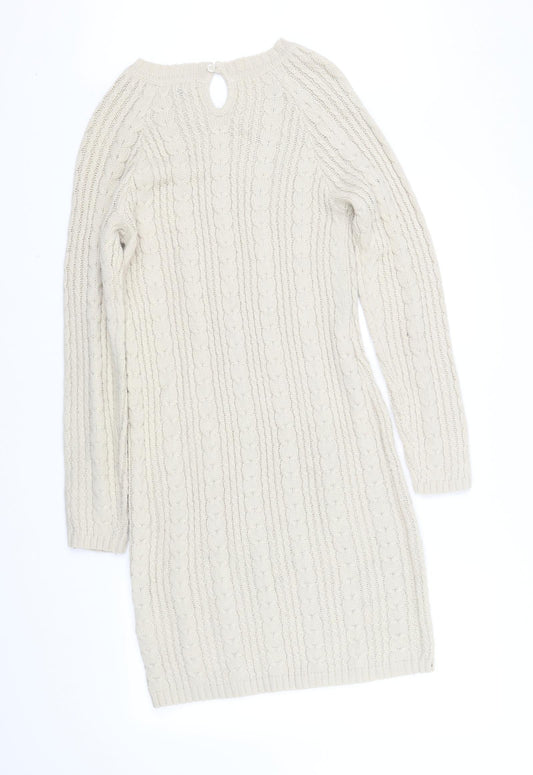 H&M Womens Beige   Fit & Flare  Size 8