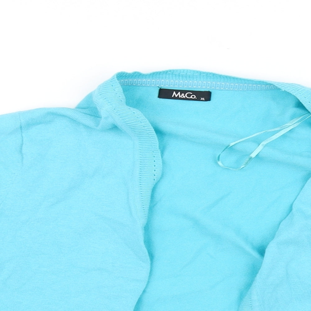 M&Co Girls Blue   Cardigan Sweatshirt Size XL