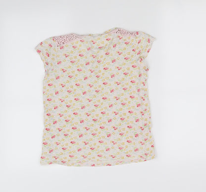 Next Girls White   Basic T-Shirt Size 11 Years