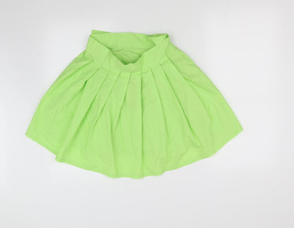 Boohoo Womens Green   Flare Skirt Size 6