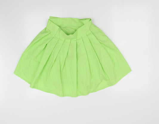 Boohoo Womens Green   Flare Skirt Size 6