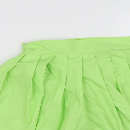 Boohoo Womens Green   Flare Skirt Size 6