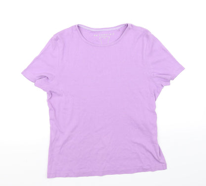 Womens UK Size M BM collection Purple Basic T-Shirt
