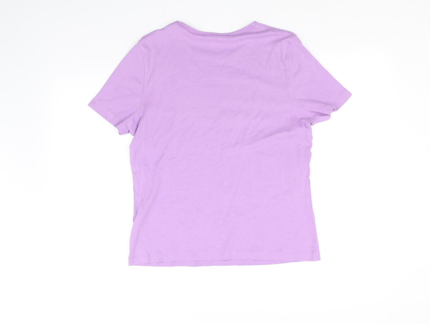 Womens UK Size M BM collection Purple Basic T-Shirt