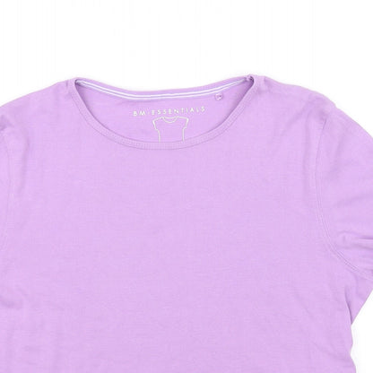 Womens UK Size M BM collection Purple Basic T-Shirt