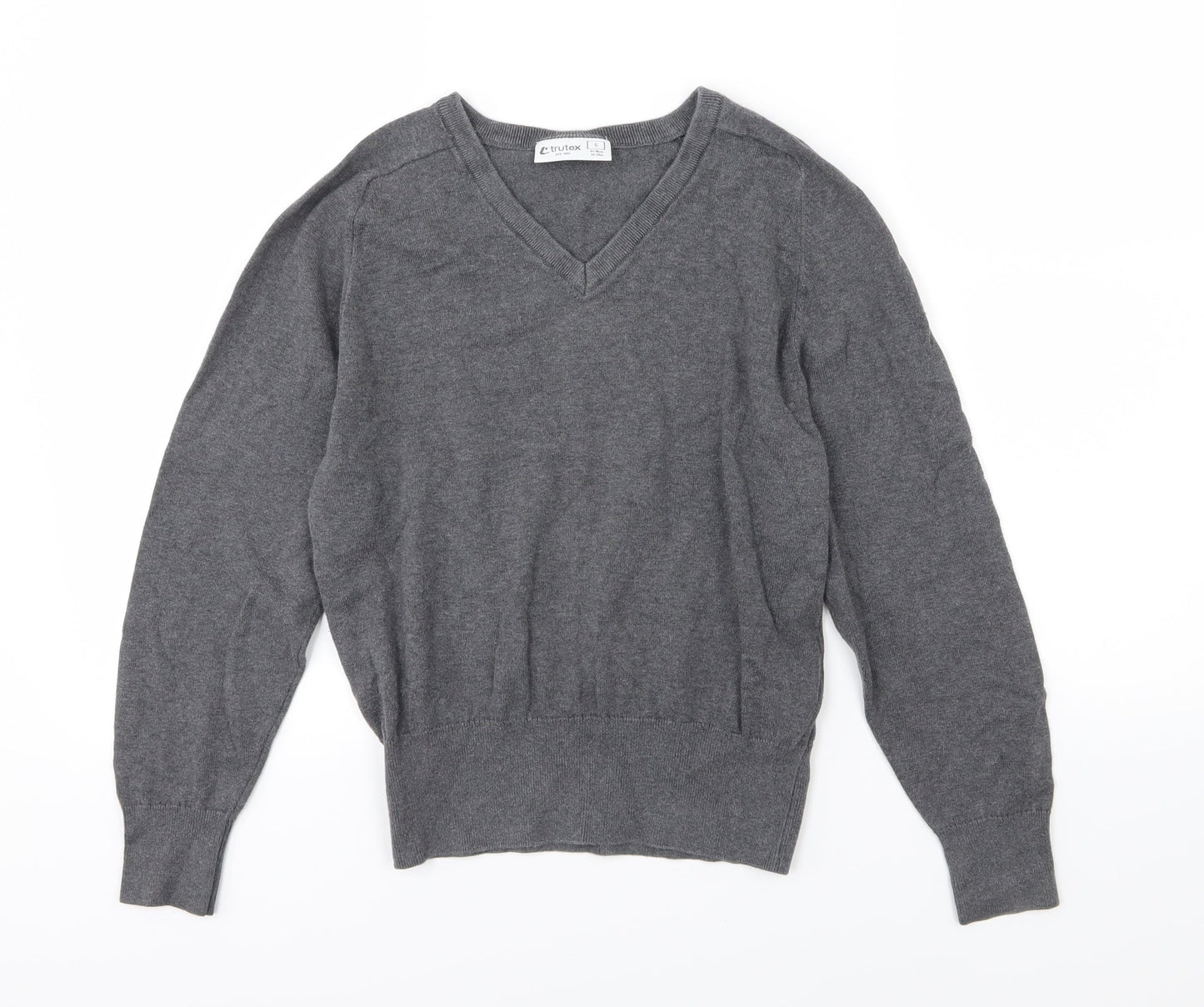 Trutex Mens Grey  Knit Pullover Jumper Size S