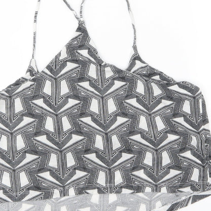 Womens UK Size 14 Topshop Grey Cropped Tank